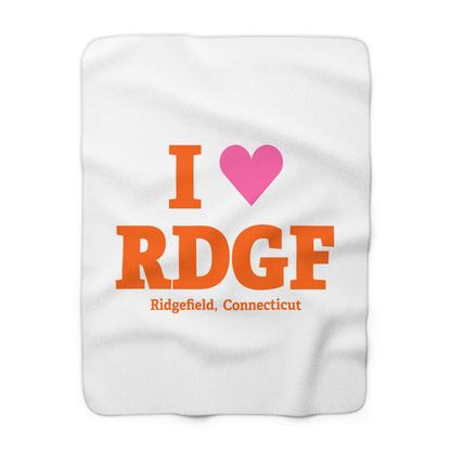 I Heart RDGF Sherpa Fleece Blanket