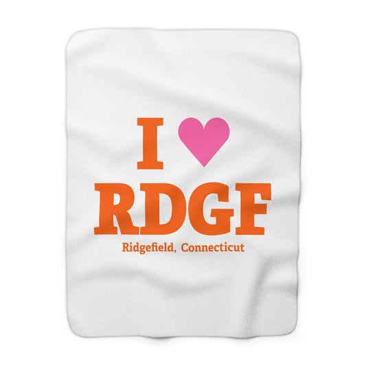 I Heart RDGF Sherpa Fleece Blanket