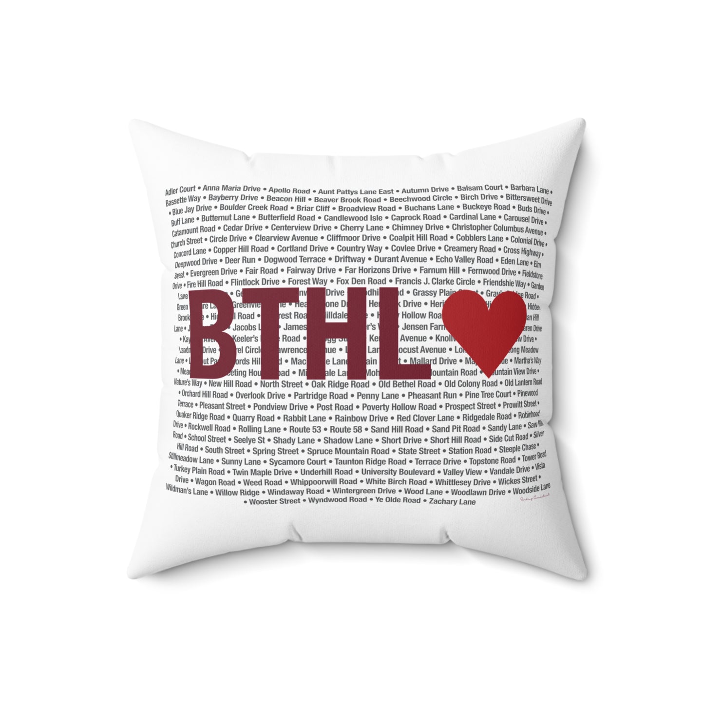 Bethel Love Spun Polyester Square Pillow