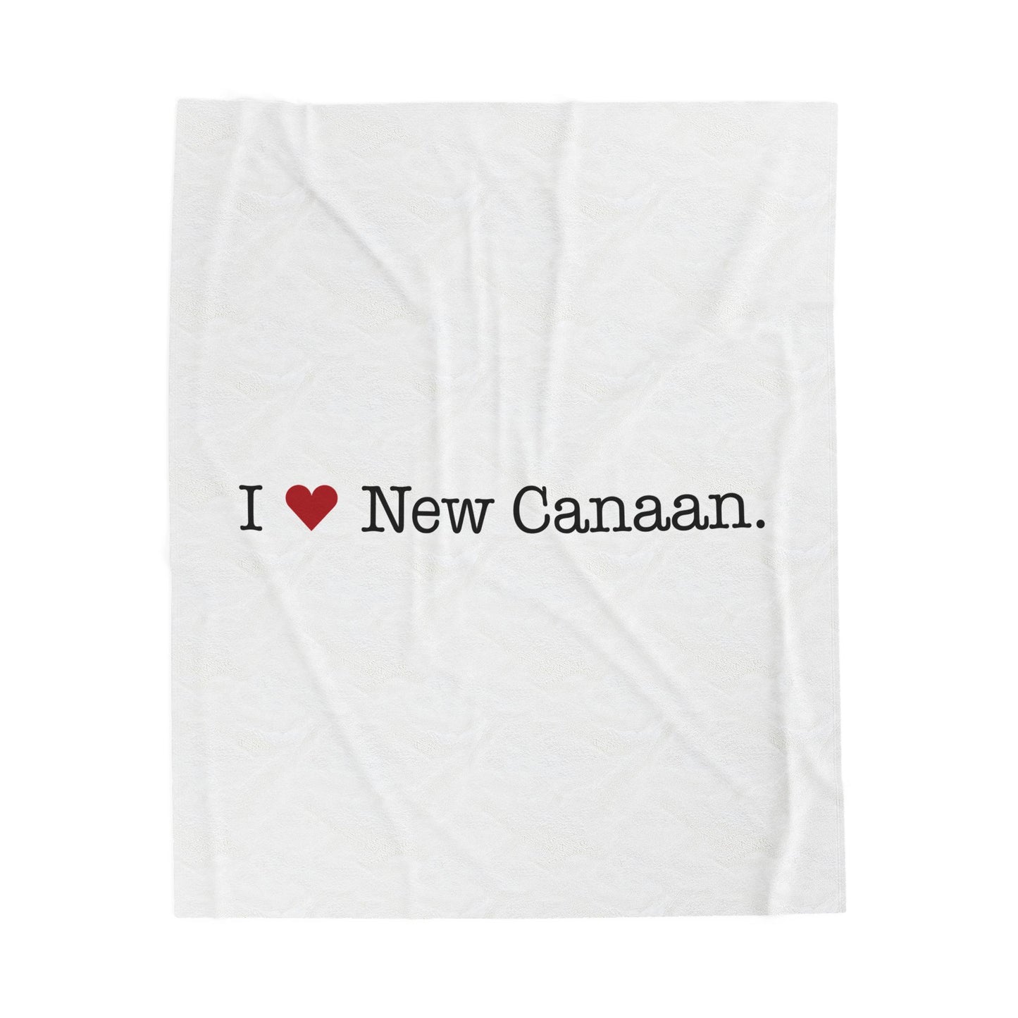 I Heart New Canaan. Velveteen Plush Blanket