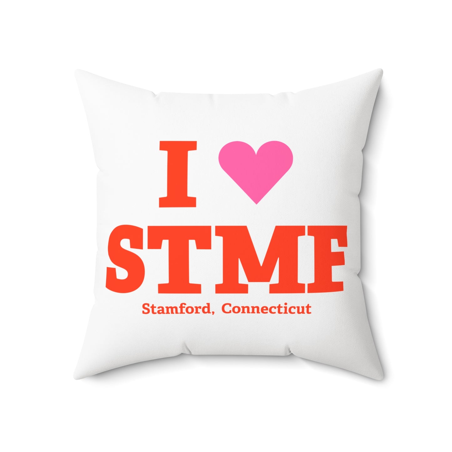 I Heart STMF Spun Polyester Square Pillow