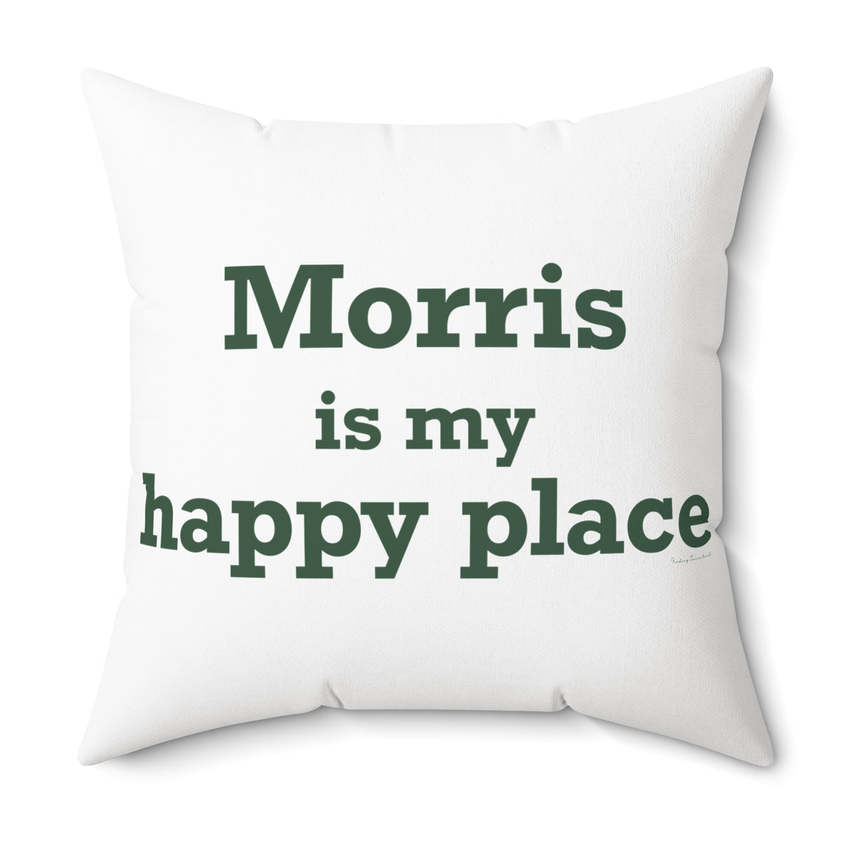 Morris is My Happy Place Polyester Square Pillow