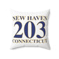 New Haven 203 Connecticut Polyester Square Pillow