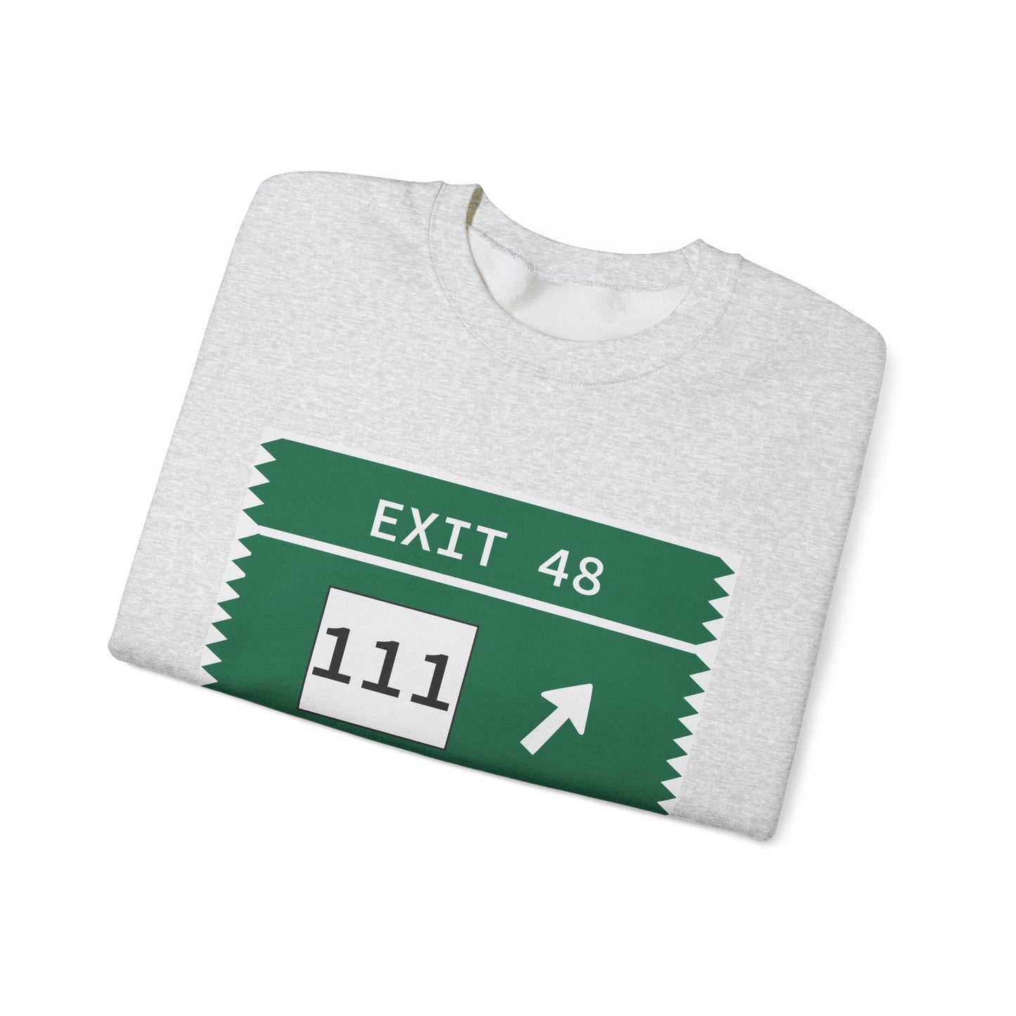 Vintage Merritt Parkway Exit 48 Sign Unisex Heavy Blend™ Crewneck Sweatshirt