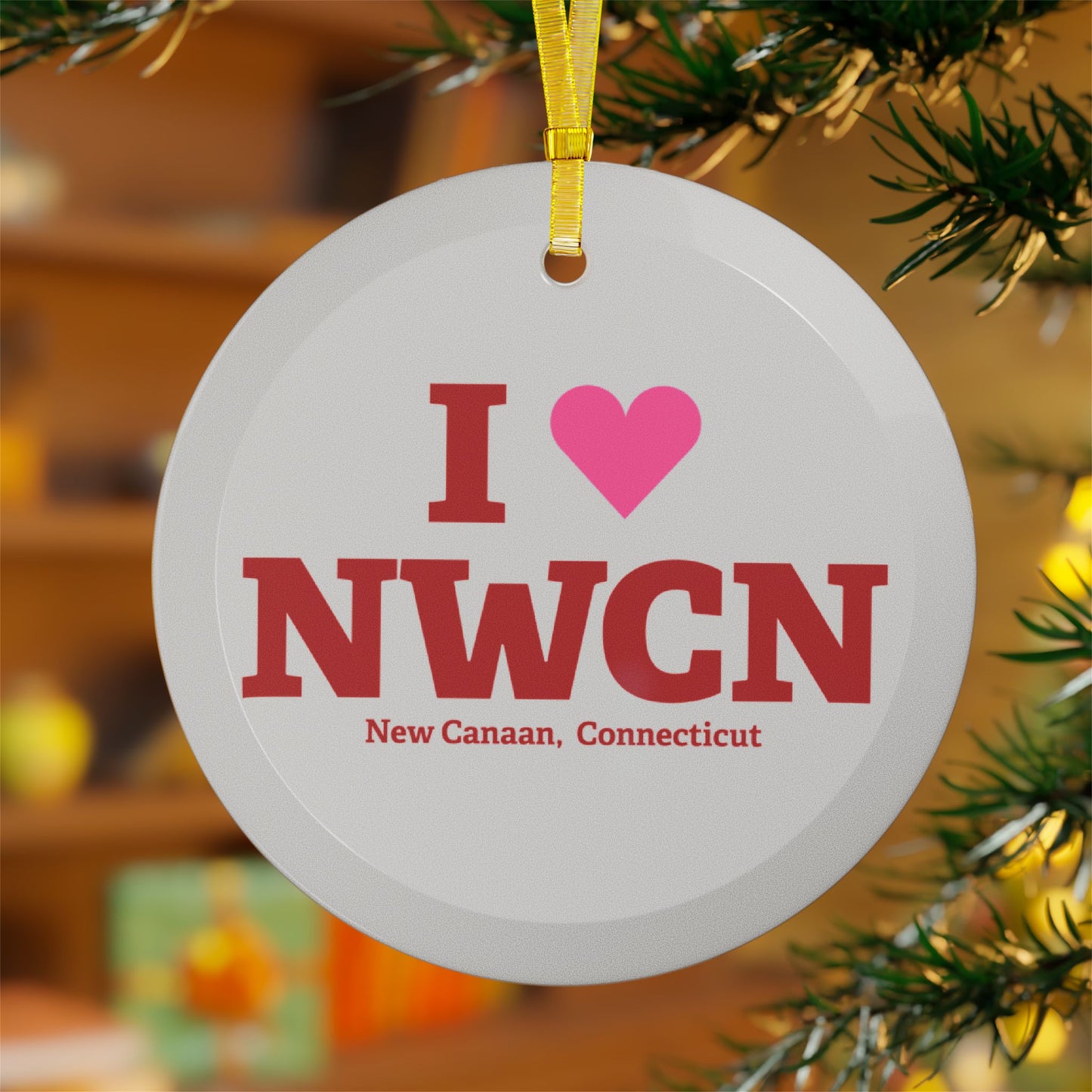 I Heart NWCN Glass Ornaments