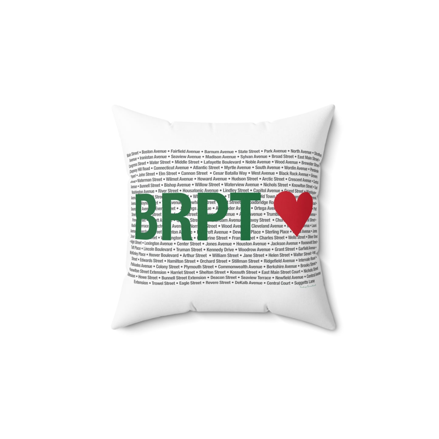 Bridgeport Love Spun Polyester Square Pillow