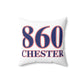 860 Chester Red, White & Blue Spun Polyester Square Pillow