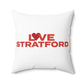 Love Stratford Spun Polyester Square Pillow