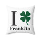 I Clover Franklin Spun Polyester Square Pillow