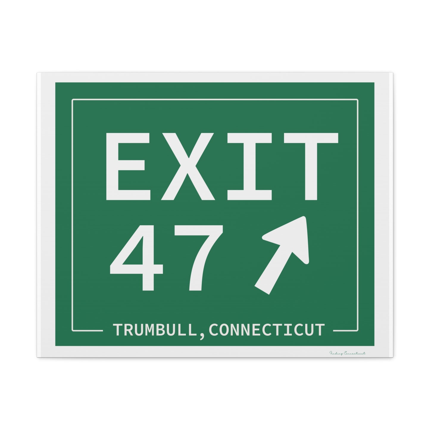 Vintage Exit 47 Merritt Parkway Sign Matte Canvas, Stretched, 1.25"