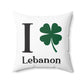 I Clover Lebanon Spun Polyester Square Pillow