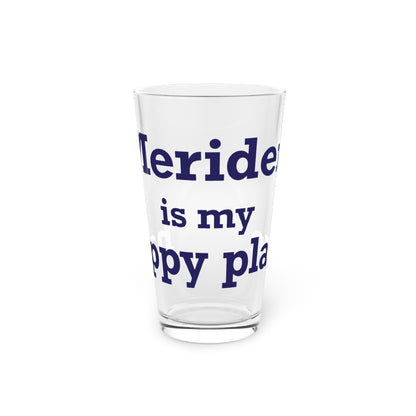 Meriden is My Happy Place Pint Glass, 16oz