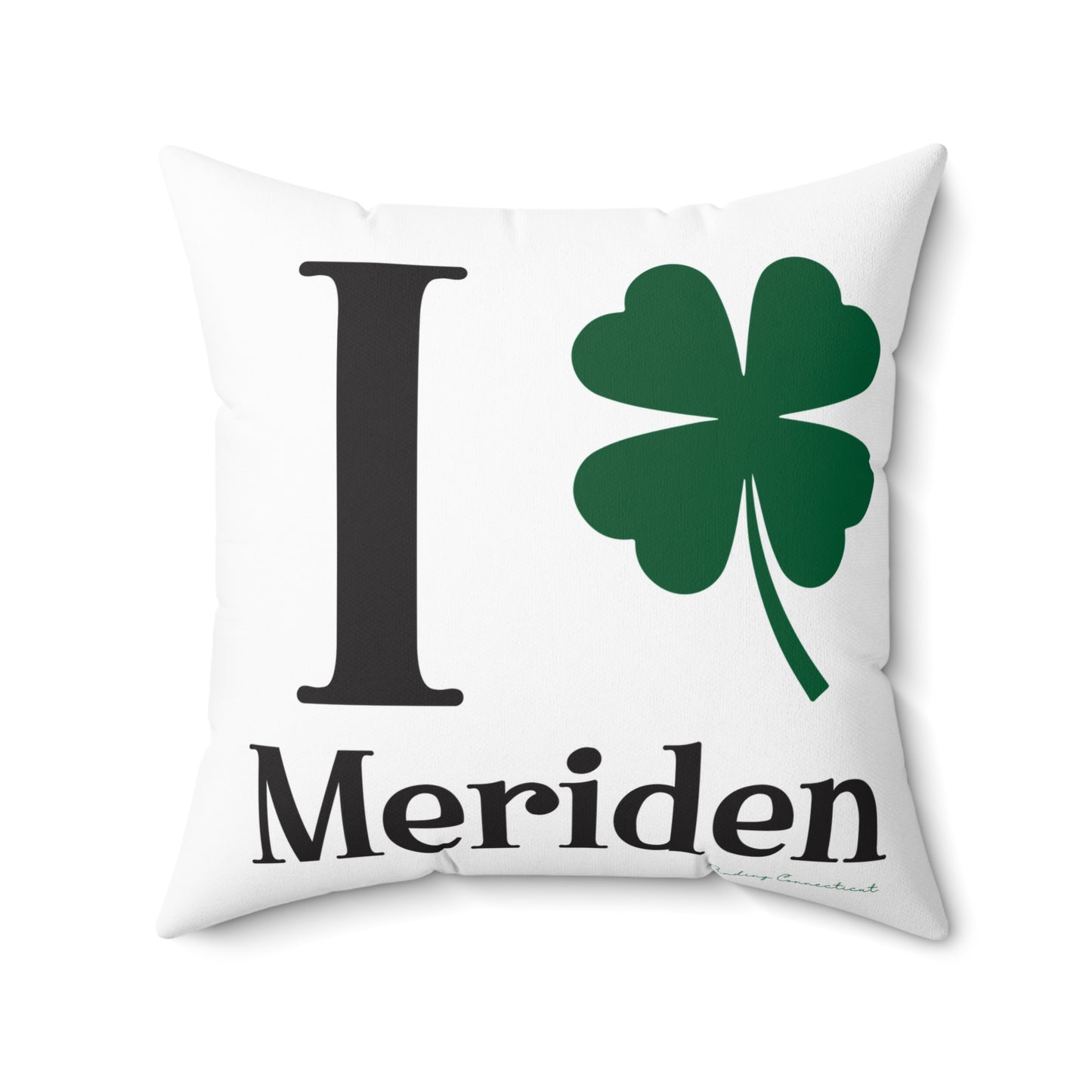 I Clover Meriden Spun Polyester Square Pillow