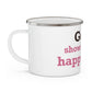 Goose Shows Are My Happy Place - Pink & Espresso Enamel Camping Mug