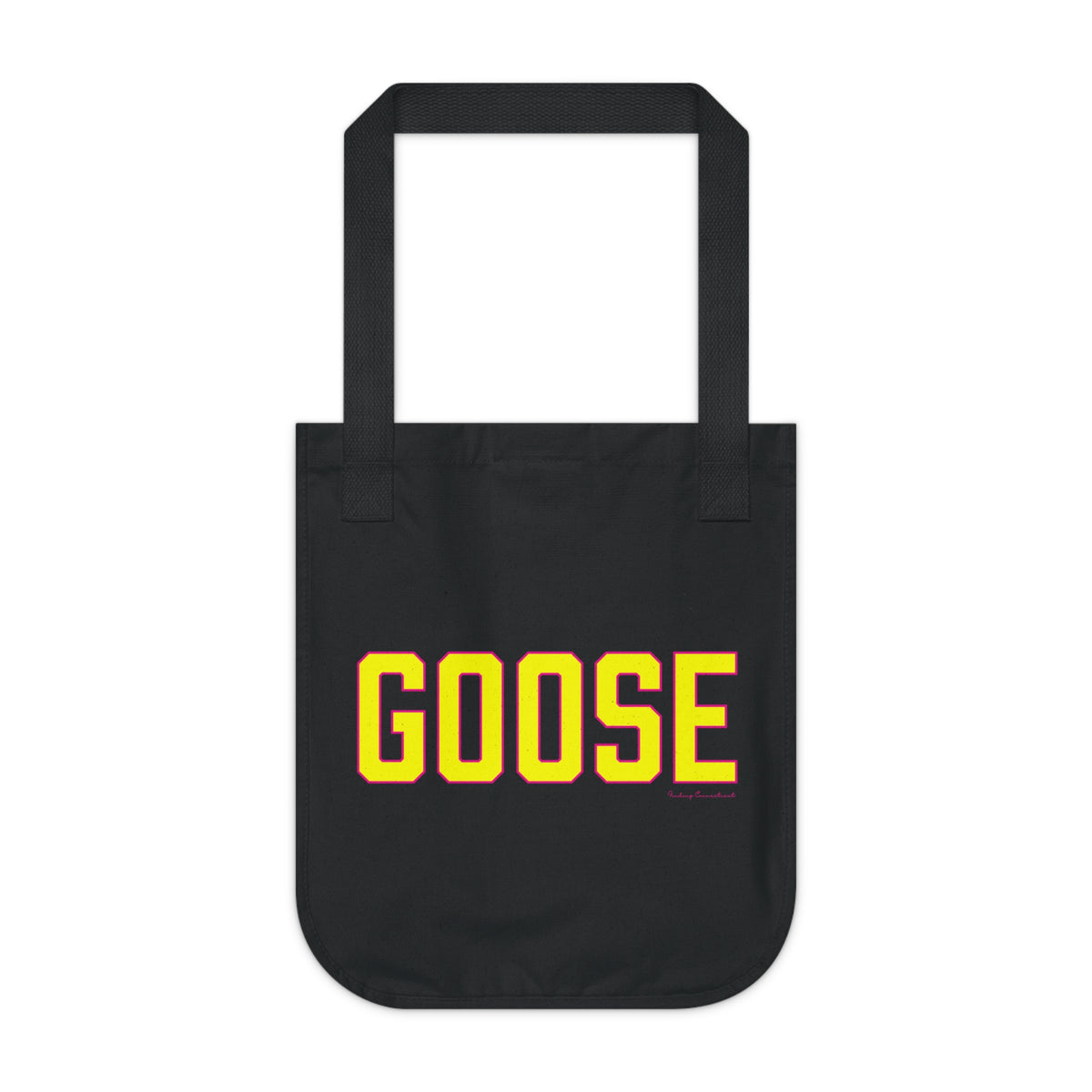 Goose Zip Code - Yellow & Pink Organic Canvas Tote Bag