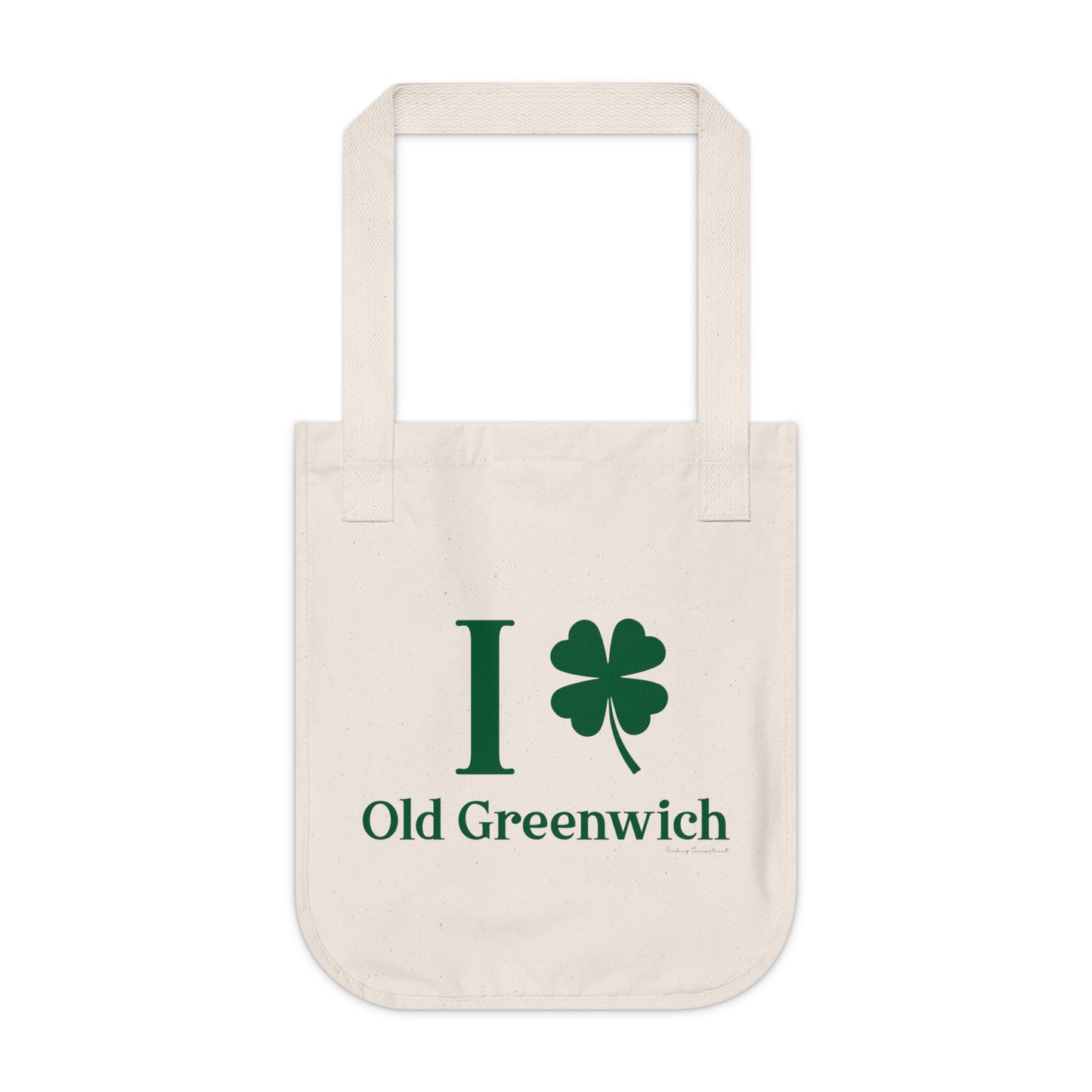 I Clover Old Greenwich Organic Canvas Tote Bag