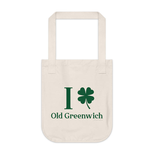I Clover Old Greenwich Organic Canvas Tote Bag
