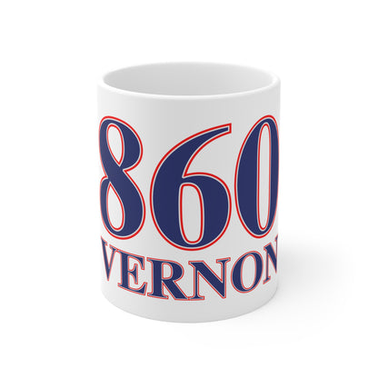 860 Vernon Red, White & Blue Mug 11oz