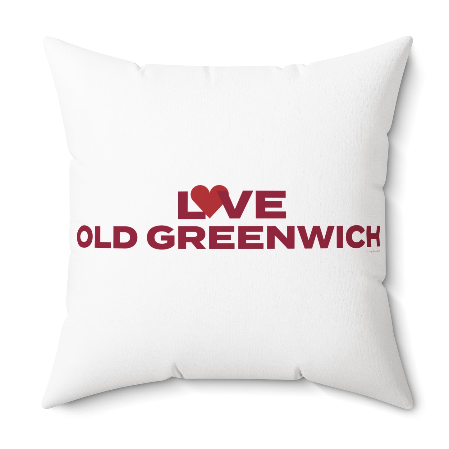 Love Old Greenwich Spun Polyester Square Pillow