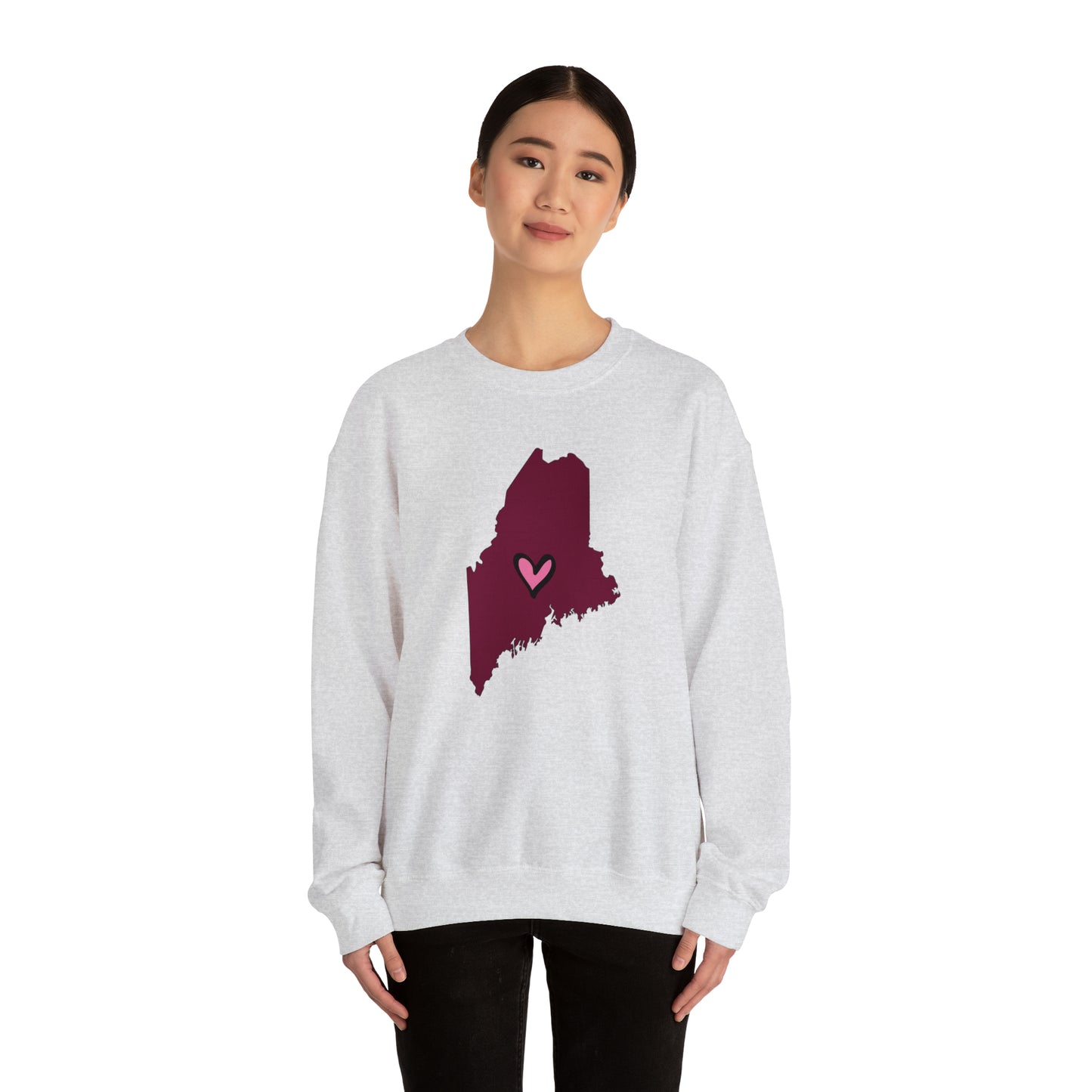 Maine Love (maroon) Unisex Heavy Blend™ Crewneck Sweatshirt