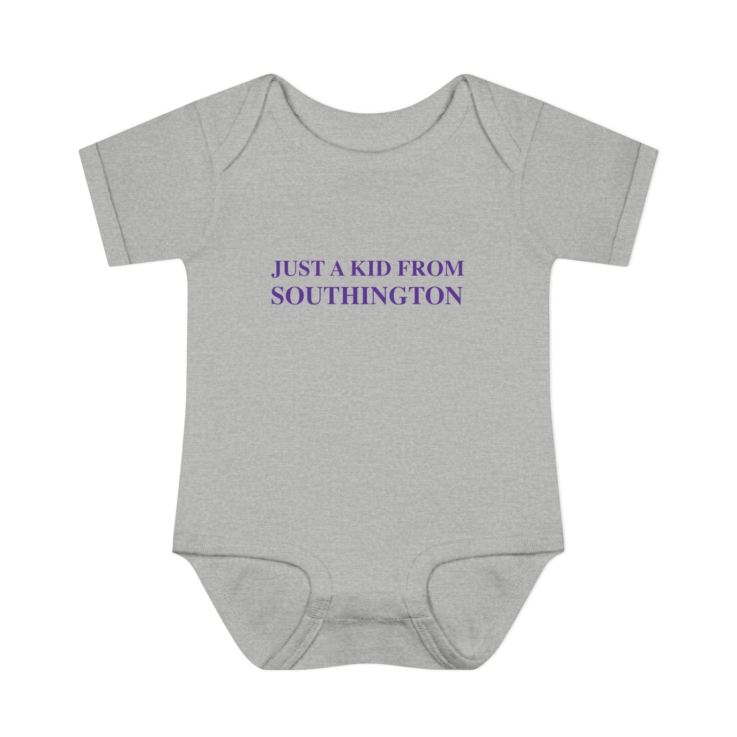Just a kid from Southington Infant Baby Rib Bodysuit