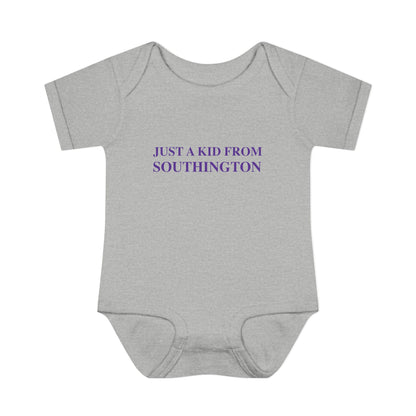 Just a kid from Southington Infant Baby Rib Bodysuit