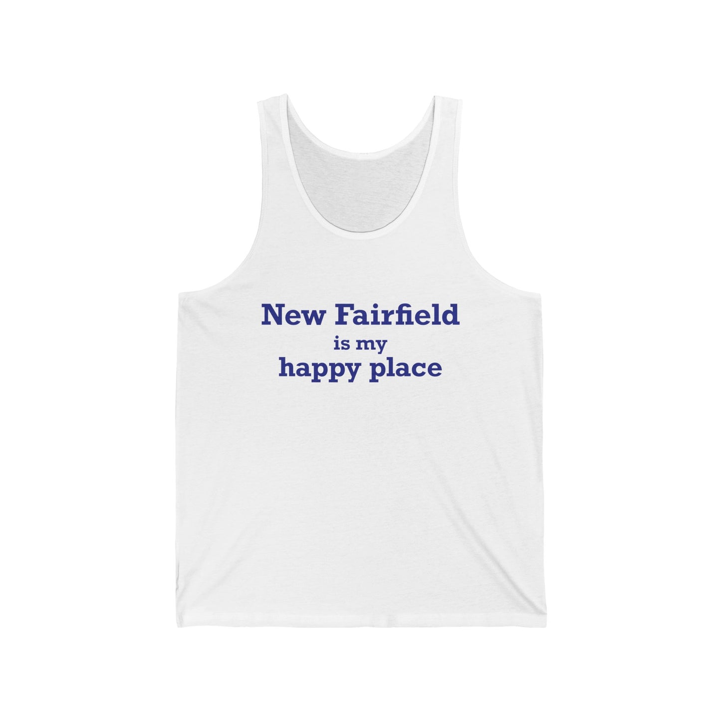New Fairfield Is My Happy Place Unisex Jersey Tank Top