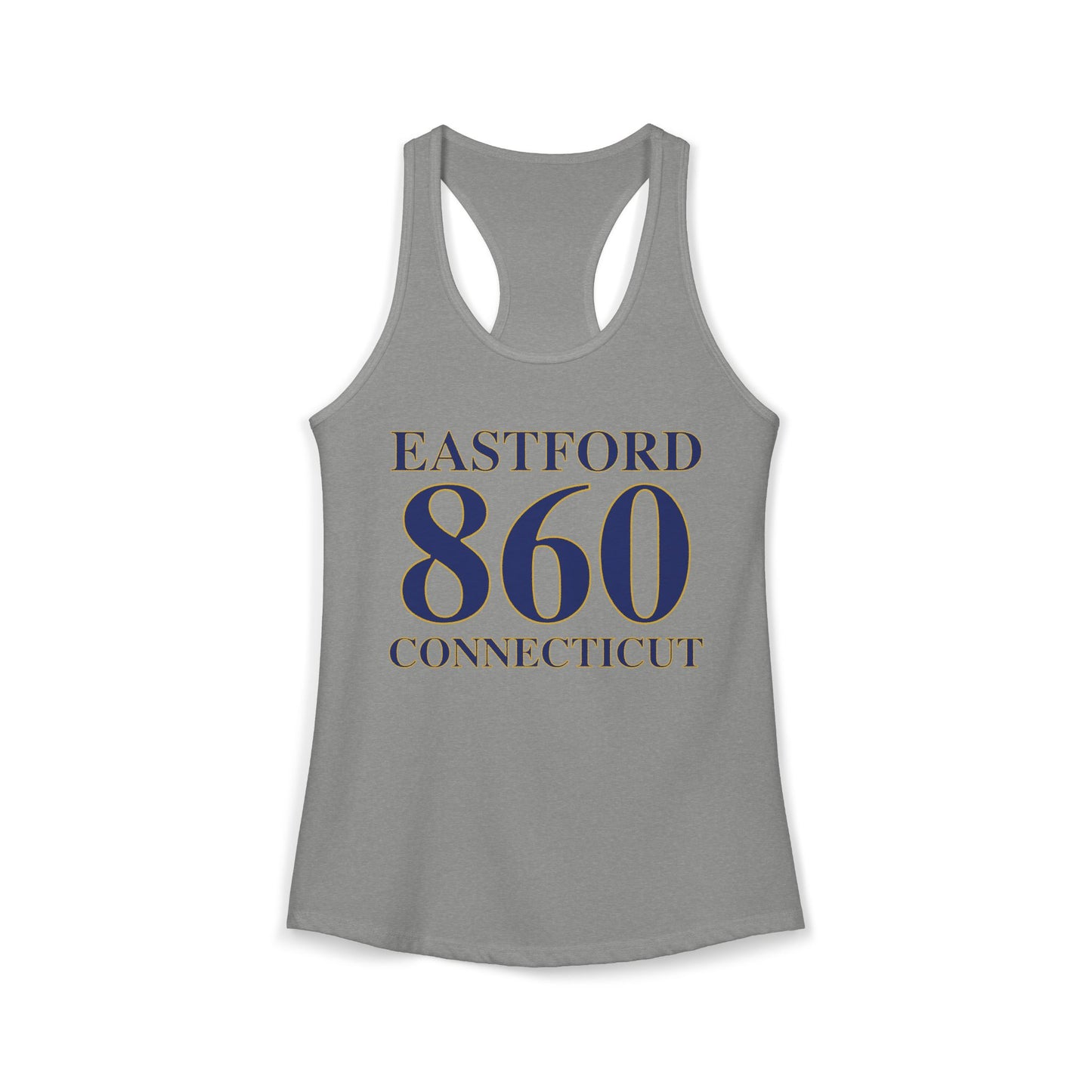 Eastford 860 Connecticut Women's Ideal Racerback Tank Top