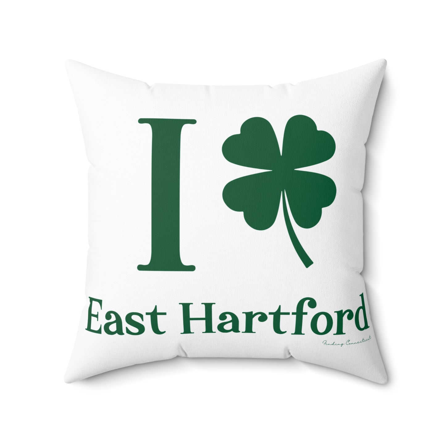 I Clover East Hartford Spun Polyester Square Pillow