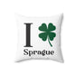 I Clover Sprague Spun Polyester Square Pillow