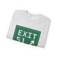 Vintage Exit 51  Merritt Parkway Sign Unisex Heavy Blend™ Crewneck Sweatshirt