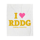 I Heart RDDG Velveteen Plush Blanket