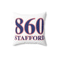860 Stafford Red, White & Blue Spun Polyester Square Pillow