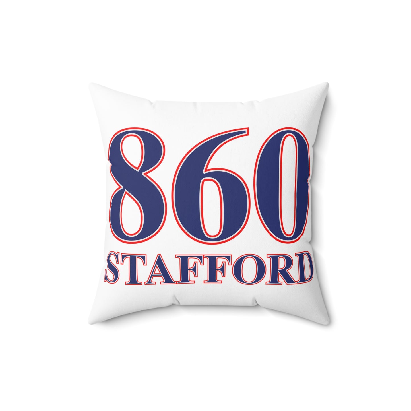 860 Stafford Red, White & Blue Spun Polyester Square Pillow