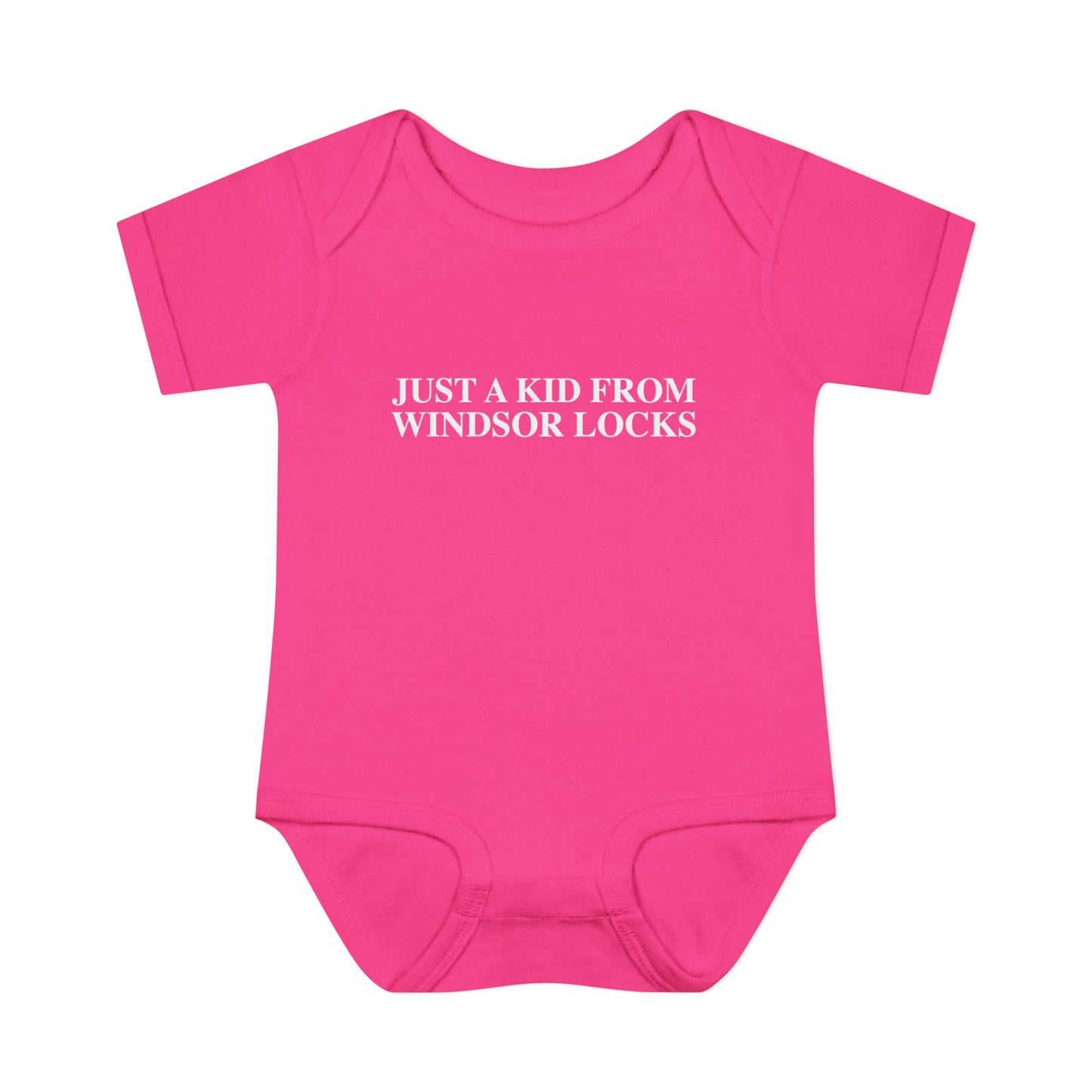 Just a kid from Windsor Locks Infant Baby Rib Bodysuit