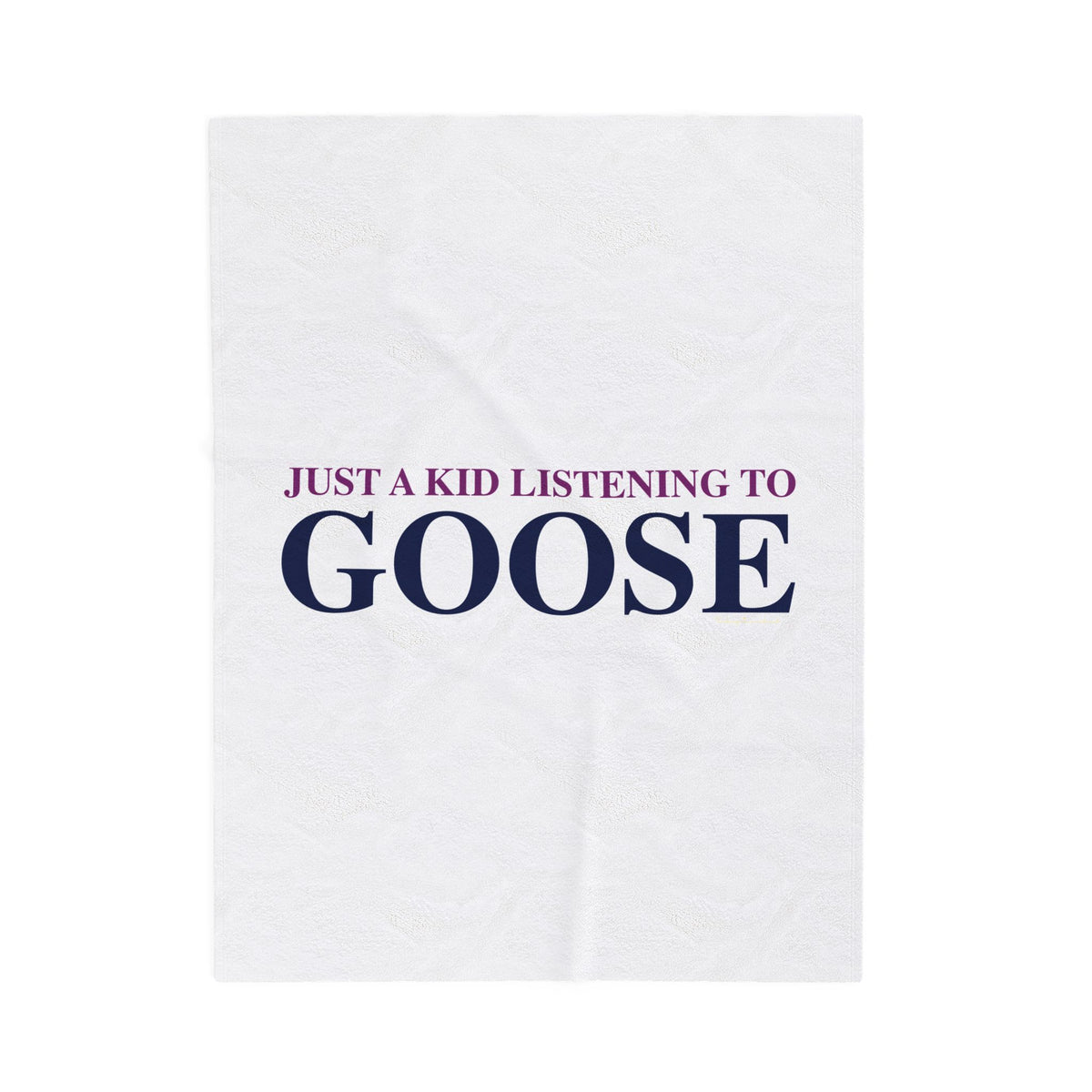 Just a kid listening to Goose  - Blue & Purple Velveteen Plush Blanket