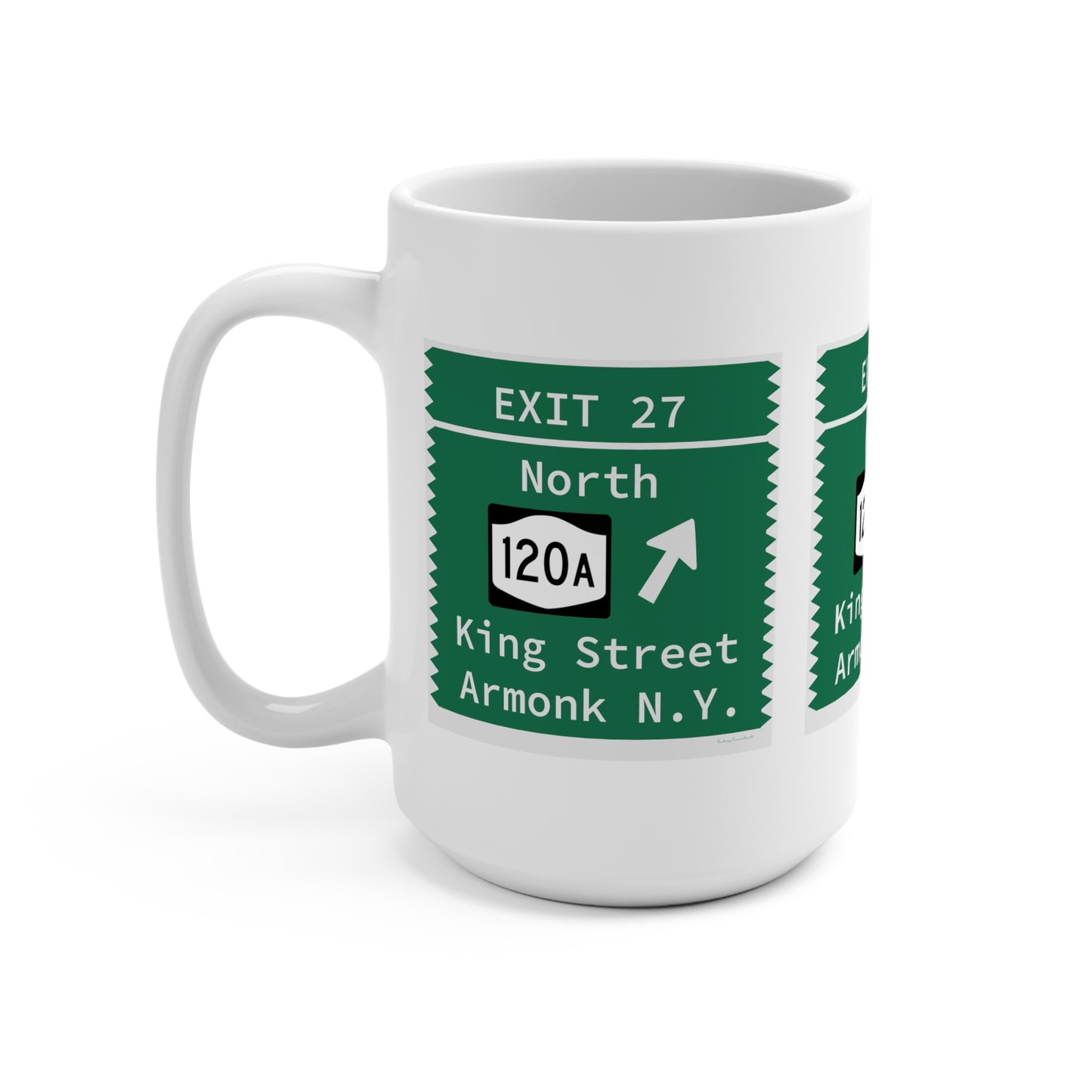 Vintage Merritt Parkway Exit 27 Sign Mug 15oz