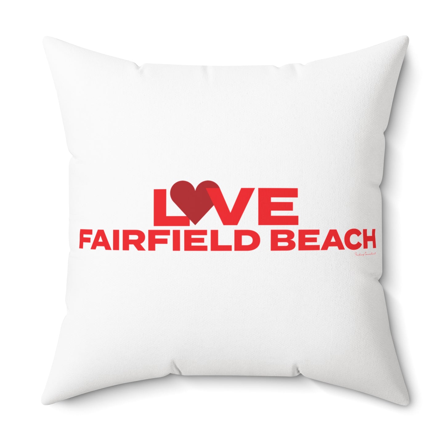 Love Fairfield Beach Spun Polyester Square Pillow