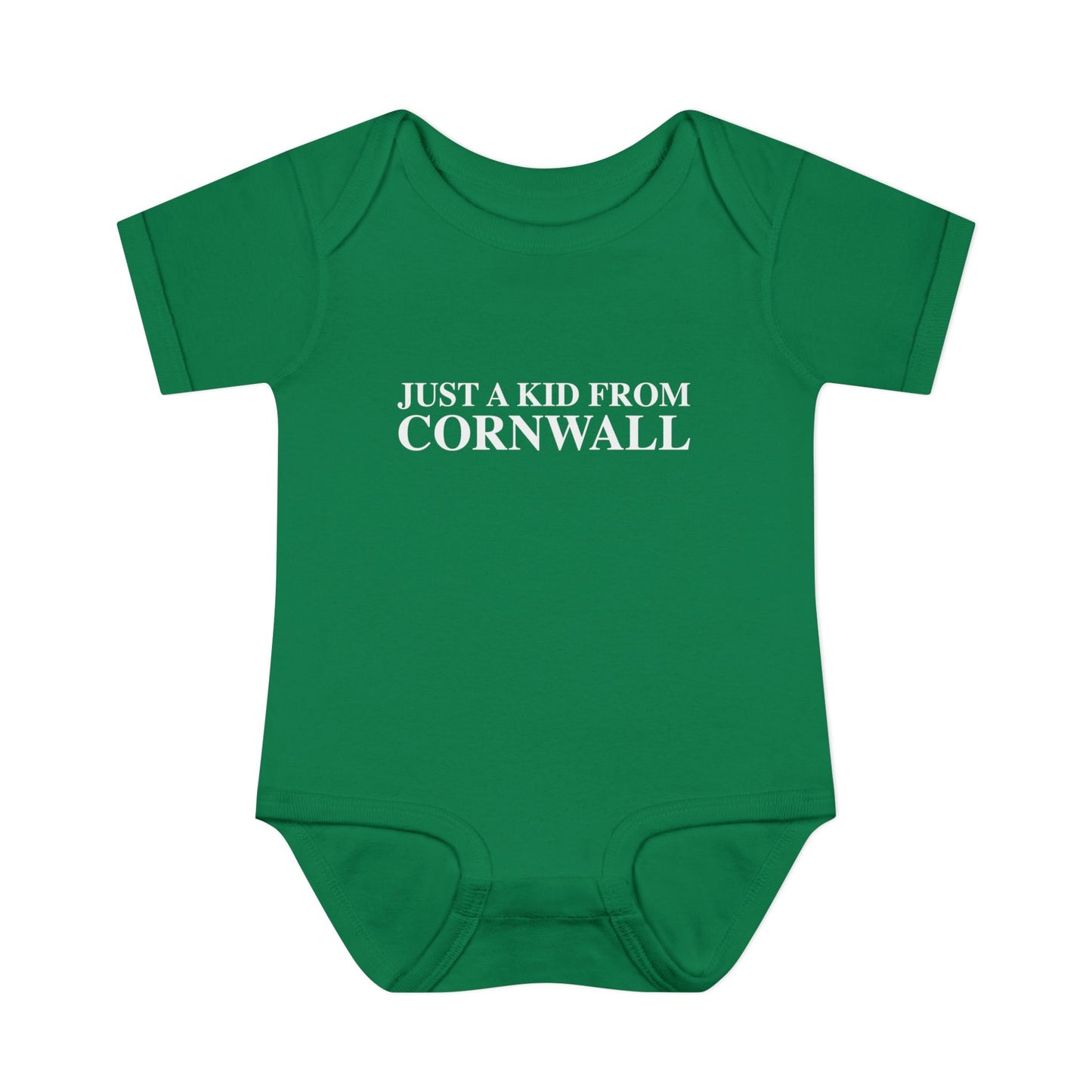 Just a kid from Cornwall Infant Baby Rib Bodysuit
