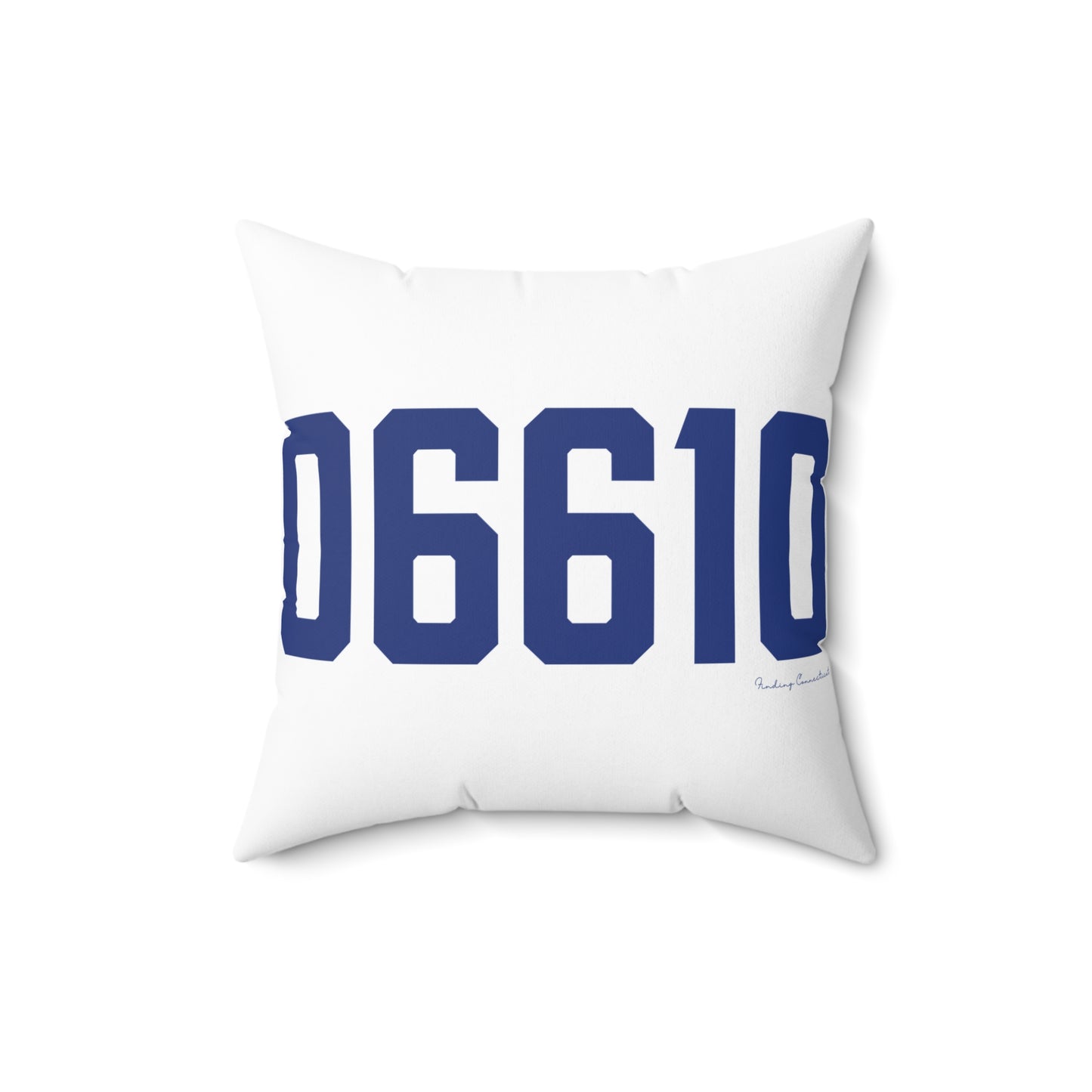 06610  Bridgeport Connecticut Zip Code Spun Polyester Square Pillow