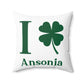 I Clover Ansonia Spun Polyester Square Pillow