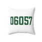 06057 New Hartford Connecticut Zip Code Polyester Square Pillow