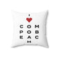 Compo Beach Vision Spun Polyester Square Pillow