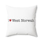 I Heart West Norwalk. Spun Polyester Square Pillow