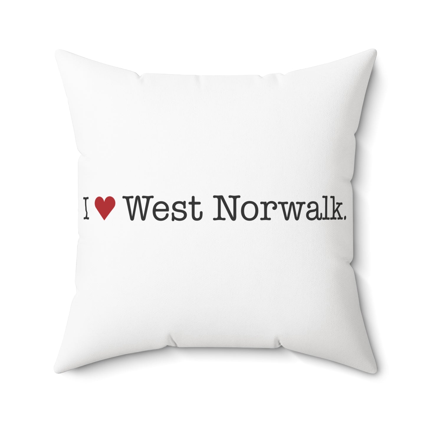 I Heart West Norwalk. Spun Polyester Square Pillow