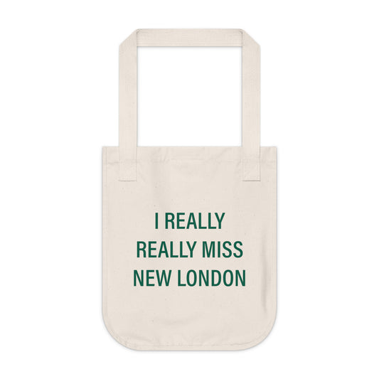 I Really Really Miss New London Organic Canvas Tote Bag