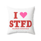 I Heart STFD Spun Polyester Square Pillow