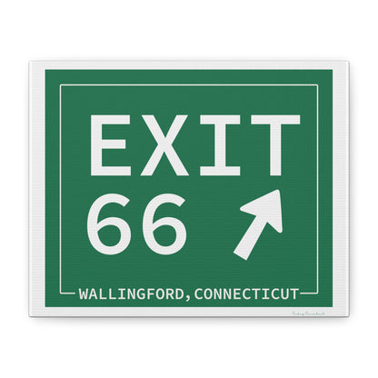 Vintage Exit 66 WCP Sign Matte Canvas, Stretched, 1.25"