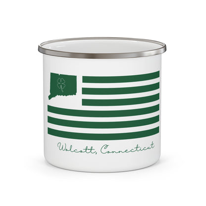 Wolcott Connecticut St. Patrick’s Day Flag Enamel Camping Mug