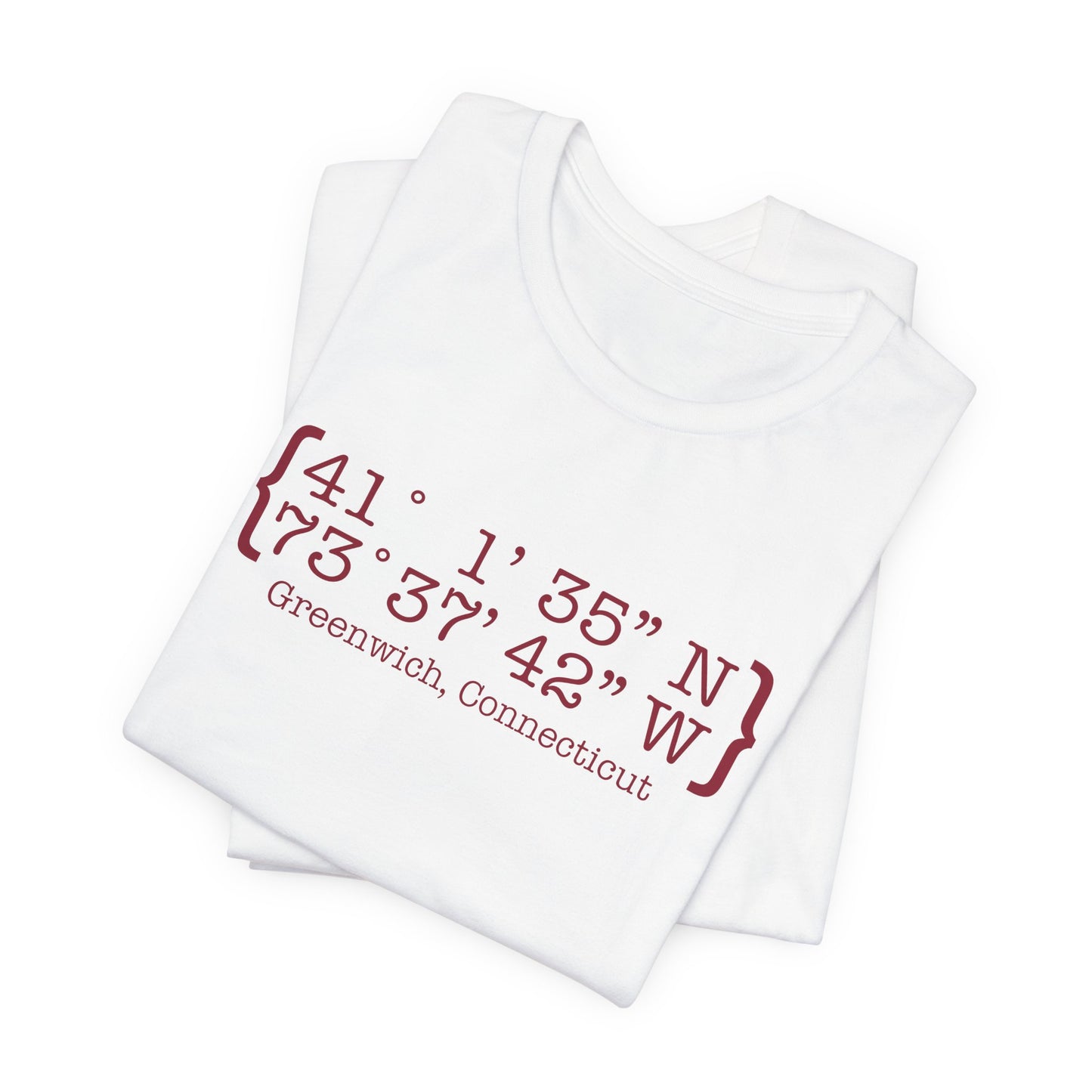 Greenwich Coordinates Unisex Jersey Short Sleeve T-Shirt